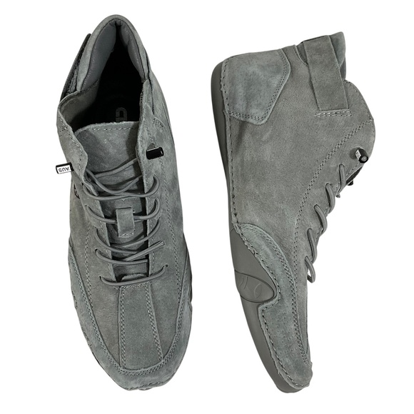 CloHoo Men’s Gray Suede pull on Sneakers Size 41 US 8.5 Ankle High Casual Shoes - Picture 1 of 14
